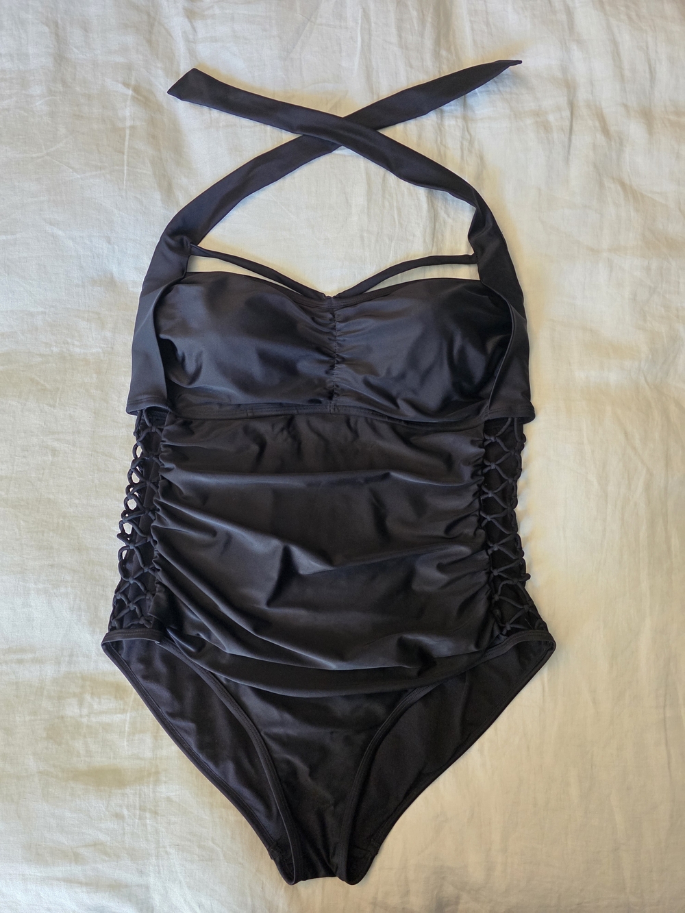 Swimsuits For All Boss Black Strappy One-Piece with Side Lattice - Picture 3 of 7